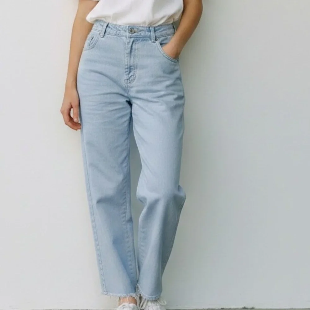 J.Crew Womens 29 Light‎ Wash Cotton Slim Wide Leg Denim Jeans BR131 Re-Imagined
